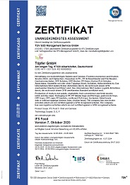 IFS Zertifikat 2023/2024